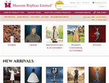Tablet Screenshot of museumreplicas.com